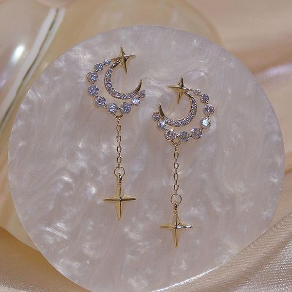 dangle & chandelier exquisite 14k gold plated geometric moon zircon drop earrings for women french style handmade earring korean fashion jew, Silver
dangle & chandelier exquisite 14k gold plated geometric moon zircon drop earrings for women french style handmade earring korean fashion jew, Silver