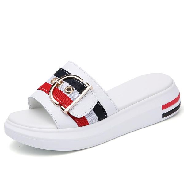 slippers ladies summer leather women's fashion sandals and outdoor leisure word rubber flat shoes size 35-40 wholesale, Black
slippers ladies summer leather women's fashion sandals and outdoor leisure word rubber flat shoes size 35-40 wholesale, Black