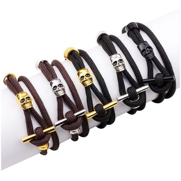 trend men jewelry bracelets gold black skull multi-layer survival bracelet punk style adjustable friendship bracelet jllsin
trend men jewelry bracelets gold black skull multi-layer survival bracelet punk style adjustable friendship bracelet jllsin