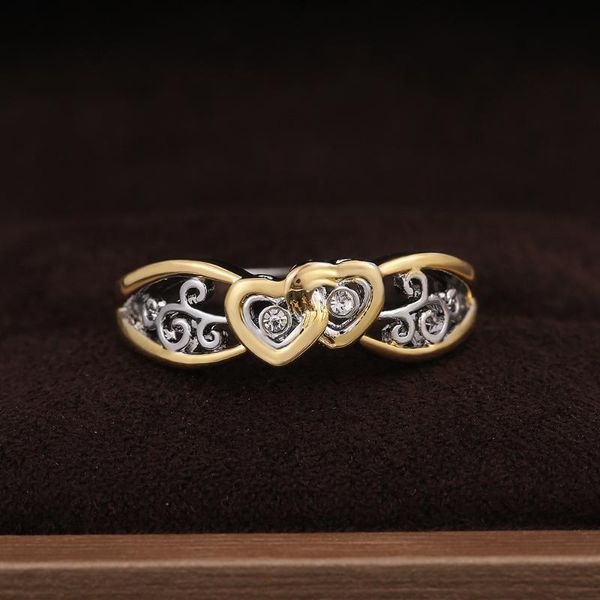 wedding rings simple glossy two-color love women's ring anniversary gift jewelry exquisite fashion golden double heart for women, Slivery;golden
wedding rings simple glossy two-color love women's ring anniversary gift jewelry exquisite fashion golden double heart for women, Slivery;golden