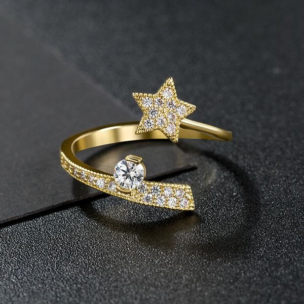 wedding rings fashion ring star open finger adjustable women girls cz stone bride jewelry engagement, Slivery;golden
wedding rings fashion ring star open finger adjustable women girls cz stone bride jewelry engagement, Slivery;golden