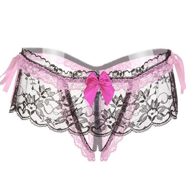 women's panties transparent thin bow open thong triangle briefs womens fashion lace low waist, Black;pink
women's panties transparent thin bow open thong triangle briefs womens fashion lace low waist, Black;pink