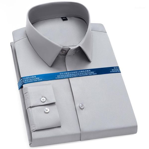 men's dress shirts classic stretchy silky non-iron shirt pocketless business office long sleeve standard-fit wrinkle casual, White;black
men's dress shirts classic stretchy silky non-iron shirt pocketless business office long sleeve standard-fit wrinkle casual, White;black