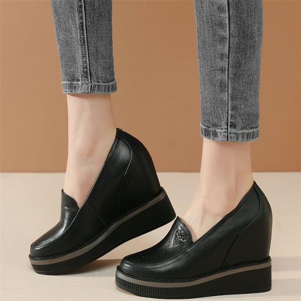shoes women slip on genuine leather wedges high heel pumps shoes female round toe chunky platform oxfords casual, Black
shoes women slip on genuine leather wedges high heel pumps shoes female round toe chunky platform oxfords casual, Black