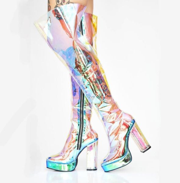 boots sestito women multi color patent leather over-the-knee lady thick platform zip thigh high girl super thin heels, Black
boots sestito women multi color patent leather over-the-knee lady thick platform zip thigh high girl super thin heels, Black