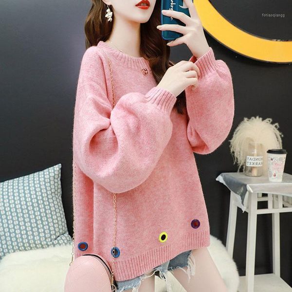 sweater women's pullover loose lazy early autumn 2021 korean knit women men's jackets, Black;brown
sweater women's pullover loose lazy early autumn 2021 korean knit women men's jackets, Black;brown