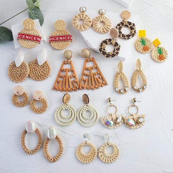 dangle & chandelier aensoa handmade rattan knit geometric drop earrings for women ethnic bohemia wooden shell big earring pendant jewelry, Silver
dangle & chandelier aensoa handmade rattan knit geometric drop earrings for women ethnic bohemia wooden shell big earring pendant jewelry, Silver