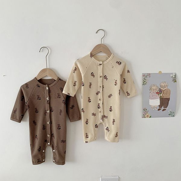 autumn new baby boys girl clothes waffle cotton newborn rompers bear print jumpsuit long sleeve outfits newborn infant one piece, Blue
autumn new baby boys girl clothes waffle cotton newborn rompers bear print jumpsuit long sleeve outfits newborn infant one piece, Blue