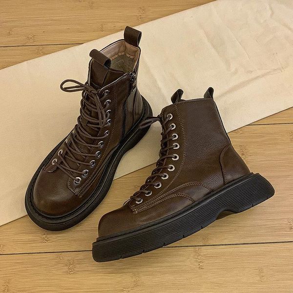 boots 2022 white black pu leather ankle women autumn winter round toe lace up shoes woman fashion motorcycle platform botas
boots 2022 white black pu leather ankle women autumn winter round toe lace up shoes woman fashion motorcycle platform botas