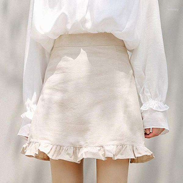 skirts 2021 summer sweet ruffle mini skirt women casual solid a-line short vintage high waist cotton color, Black
skirts 2021 summer sweet ruffle mini skirt women casual solid a-line short vintage high waist cotton color, Black