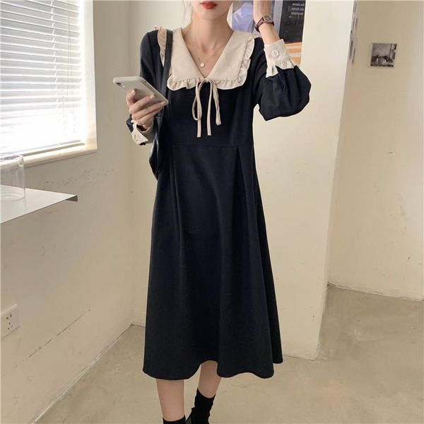 casual dresses autumn 2021 korean french style retro dress age reduction foreign navy collar waisted long sleeve a-line for wom, Black;gray
casual dresses autumn 2021 korean french style retro dress age reduction foreign navy collar waisted long sleeve a-line for wom, Black;gray