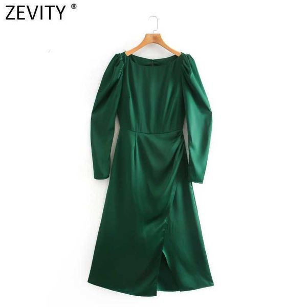 zevity women elegant slash neck solid color satin split midi dress female pleats puff sleeve chic slim party vestido ds4899 210603, Black;gray
zevity women elegant slash neck solid color satin split midi dress female pleats puff sleeve chic slim party vestido ds4899 210603, Black;gray