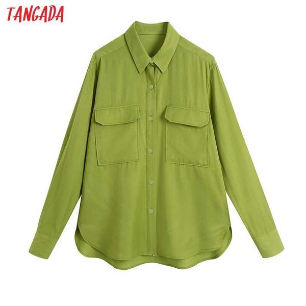 tangada women green double pocket oversized shirt long sleeve boyfriend style female casual loose shirt be964 210609, White
tangada women green double pocket oversized shirt long sleeve boyfriend style female casual loose shirt be964 210609, White