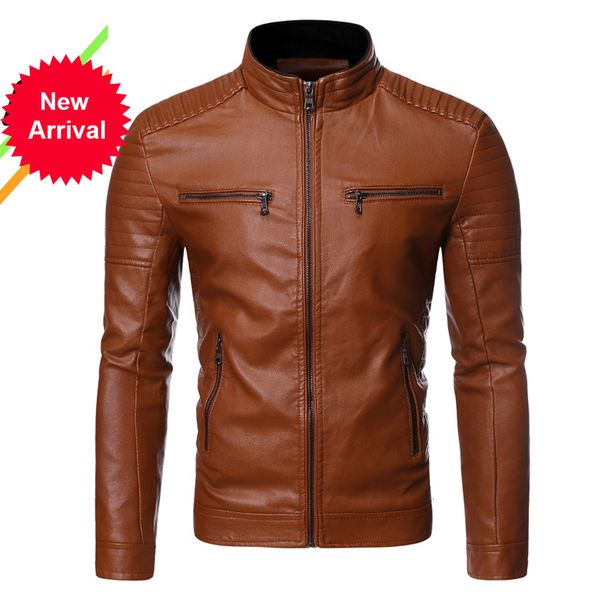 2021 autumn new brand casual motor distressed jacket coat winter vintage outwear faux leather jackets men mpbp da7t, Black
2021 autumn new brand casual motor distressed jacket coat winter vintage outwear faux leather jackets men mpbp da7t, Black
