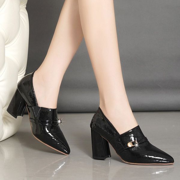 Women Dress Shoes Patent Leather High Heels Pearls Buckle Bare Boots Pointed Toe Pumps Snake embossing Laides Shoes Spring 8990NDress Shoes, Black
Women Dress Shoes Patent Leather High Heels Pearls Buckle Bare Boots Pointed Toe Pumps Snake embossing Laides Shoes Spring 8990NDress Shoes, Black