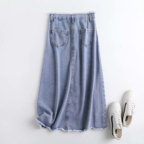 new vintage denim tassel high waist long skirts front button a-line bottoms femael 2021 z92e, Black
new vintage denim tassel high waist long skirts front button a-line bottoms femael 2021 z92e, Black