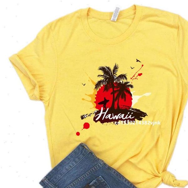 women hawaiian coconut forest harajuk print t shirt 2021 summer fashion short sleeved t shirt girl drop ship, White
women hawaiian coconut forest harajuk print t shirt 2021 summer fashion short sleeved t shirt girl drop ship, White