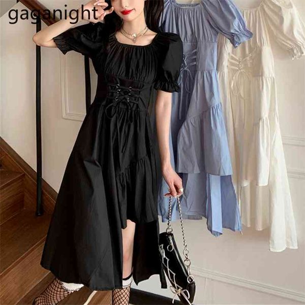 summer dress retro square collar women solid bandage midi off shoulder puff sleeve irregular vestidos 210601, Black;gray
summer dress retro square collar women solid bandage midi off shoulder puff sleeve irregular vestidos 210601, Black;gray