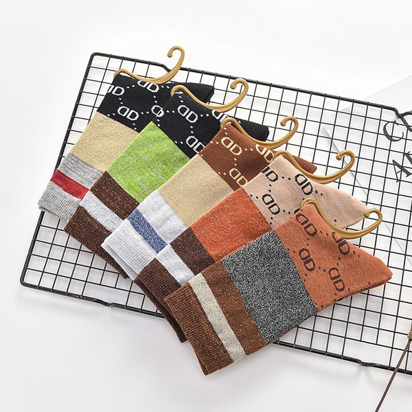 7color vintage designer letters embroidery print decorations long cotton socks winter fall casual sports breathable knitted stocking, Black;white
7color vintage designer letters embroidery print decorations long cotton socks winter fall casual sports breathable knitted stocking, Black;white