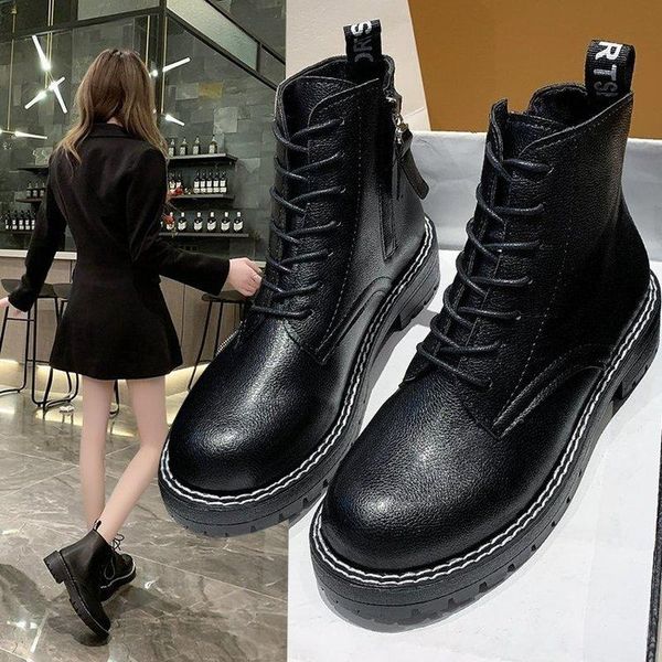fashion new women lace up motorcycle boots round toe pu leather boots shoes ladies combat snow, Black
fashion new women lace up motorcycle boots round toe pu leather boots shoes ladies combat snow, Black