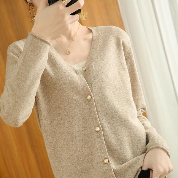 women's knits & tees 6 colors fashion v-neck knitted solid color cardigan cashmere wool full sleeves short attyyws brand jacket sweater, White
women's knits & tees 6 colors fashion v-neck knitted solid color cardigan cashmere wool full sleeves short attyyws brand jacket sweater, White