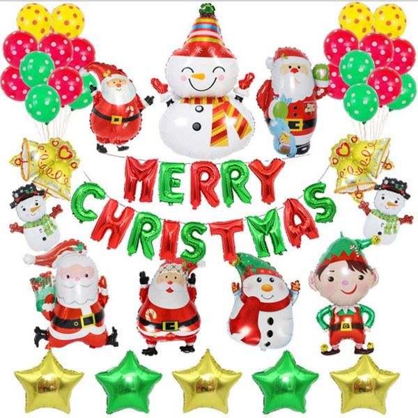 party decoration christmas for home children's gifts aluminum film balloons wrapped santa snowman letters
party decoration christmas for home children's gifts aluminum film balloons wrapped santa snowman letters