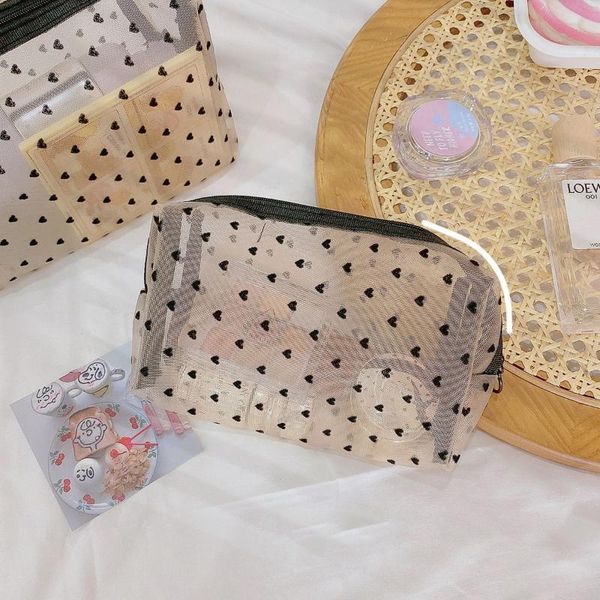 pencil cases mesh lovely heart kawaii transparent case coin purse makeup bag large capacity storage portable cosmetics traveling
pencil cases mesh lovely heart kawaii transparent case coin purse makeup bag large capacity storage portable cosmetics traveling