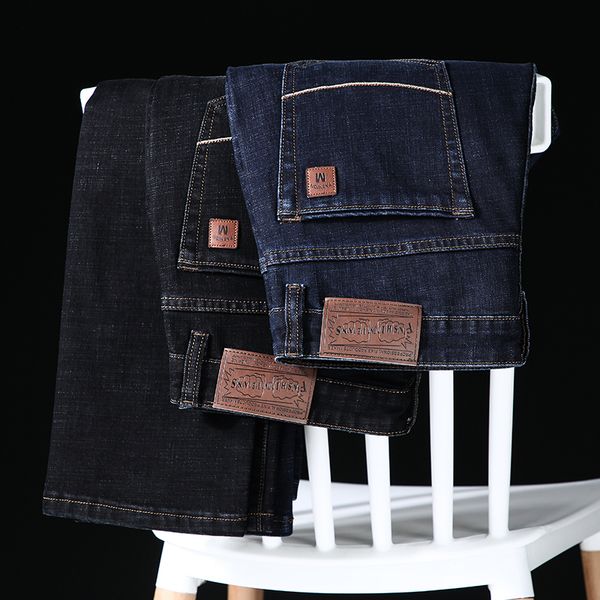 2021 autumn new classic men's business straight-leg blue black cotton elasticity denim male brand trousers 3po9
2021 autumn new classic men's business straight-leg blue black cotton elasticity denim male brand trousers 3po9