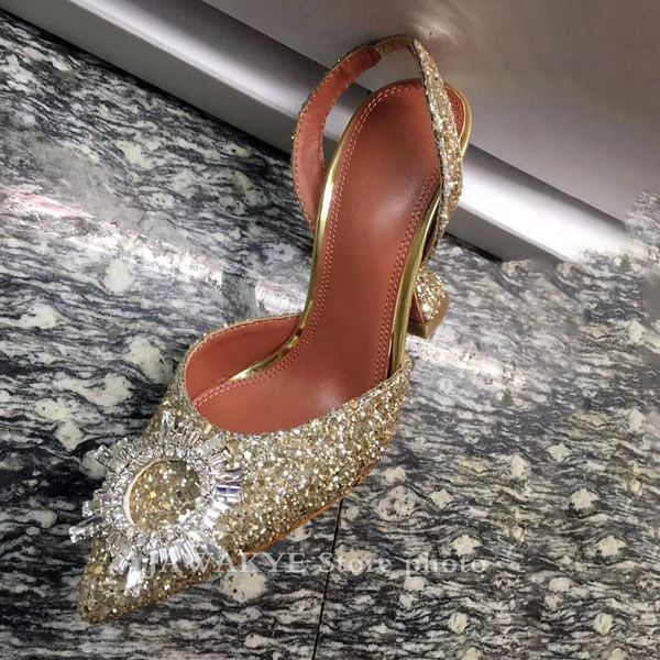 women sandals glitter crystal shoes summer high heel sandals female pointed toe slingbacks shoes woman wedding party, Black
women sandals glitter crystal shoes summer high heel sandals female pointed toe slingbacks shoes woman wedding party, Black