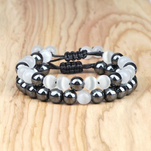 beaded, strands 8mm hematite beaded bracelets energy natural white cat eye stone adjustable handmade braided bracelet women lovers men jewel, Black
beaded, strands 8mm hematite beaded bracelets energy natural white cat eye stone adjustable handmade braided bracelet women lovers men jewel, Black
