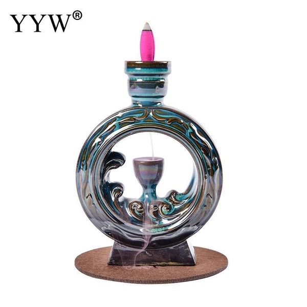 fragrance lamps ceramic backflow incense burner round ornaments creative cone burning for home or office decoration stick holder
fragrance lamps ceramic backflow incense burner round ornaments creative cone burning for home or office decoration stick holder