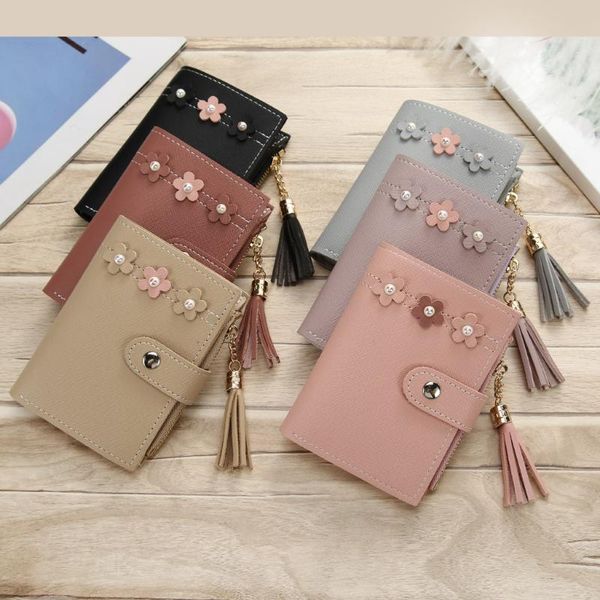 daigelo women tassel flowers short wallet coin purse card holders handbag clutch money bag solid color multi-card purse coin bag, Red;black
daigelo women tassel flowers short wallet coin purse card holders handbag clutch money bag solid color multi-card purse coin bag, Red;black