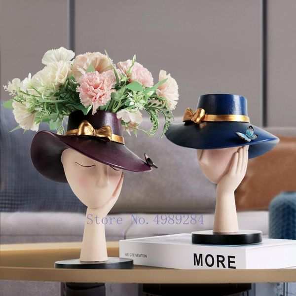 vases creativity resin vase flower pot abstract character hat human head arrangement modern home decoration
vases creativity resin vase flower pot abstract character hat human head arrangement modern home decoration