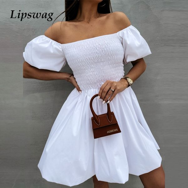 elegant puff sleeve women party dresses 2021 solid fashion summer backless beach dress lady off shoulder pleated mini dresshigh quality, Black;gray
elegant puff sleeve women party dresses 2021 solid fashion summer backless beach dress lady off shoulder pleated mini dresshigh quality, Black;gray