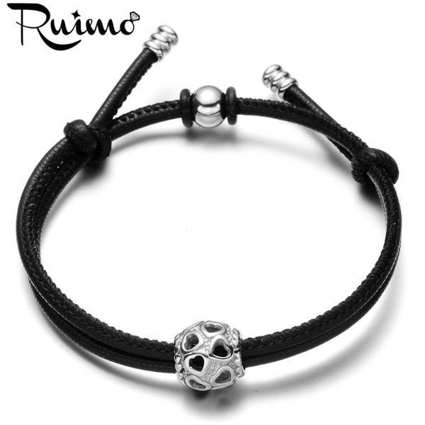 charm bracelets ruimo 316l stainless steel male 4 models round hollow charms bangles adjustable 2 mm leather rope trendy bracelet, Golden;silver
charm bracelets ruimo 316l stainless steel male 4 models round hollow charms bangles adjustable 2 mm leather rope trendy bracelet, Golden;silver