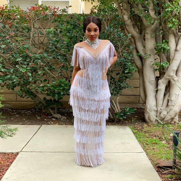 women dress white large size regular sleeve drill tassel dress fashion round neck perspective summer for girl party temperament, White;black
women dress white large size regular sleeve drill tassel dress fashion round neck perspective summer for girl party temperament, White;black