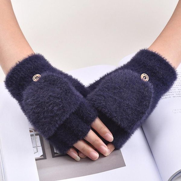 five fingers gloves winter for women girls solid half finger soft fluffy plush warm flip fingerless, Blue;gray
five fingers gloves winter for women girls solid half finger soft fluffy plush warm flip fingerless, Blue;gray