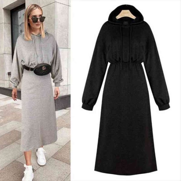 large size 5xl autumn winter women hoodies dress long sleeve slim sweatshirt dress pullover long hoodie, Black
large size 5xl autumn winter women hoodies dress long sleeve slim sweatshirt dress pullover long hoodie, Black