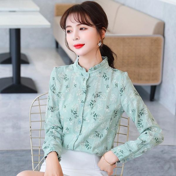 women's blouses & shirts cotton 100% floral women summer vintage 2021 ruffles neck long-sleeved slim office lady outwear coats oversiz, White
women's blouses & shirts cotton 100% floral women summer vintage 2021 ruffles neck long-sleeved slim office lady outwear coats oversiz, White