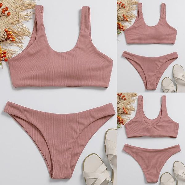 women's swimwear female swimsuit high waist bikini solid colour 2021 women vest two-pieces set girl bather bathing suit, White;black
women's swimwear female swimsuit high waist bikini solid colour 2021 women vest two-pieces set girl bather bathing suit, White;black