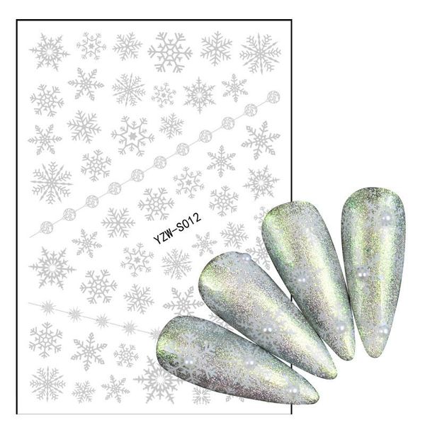 1 sheet snowflake nail art stickers 3d christmas designs adhesive sliders for nails foil decals manicure decorations, Black
1 sheet snowflake nail art stickers 3d christmas designs adhesive sliders for nails foil decals manicure decorations, Black