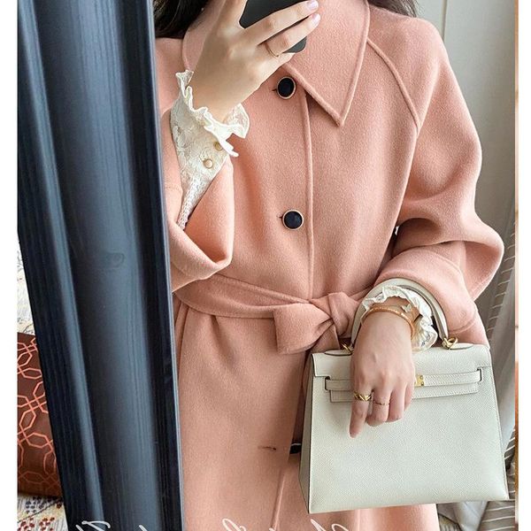 women's wool & blends double sided cashmere coat large fat mm long 200kg autumn and winter wine red lady temperament, Black
women's wool & blends double sided cashmere coat large fat mm long 200kg autumn and winter wine red lady temperament, Black