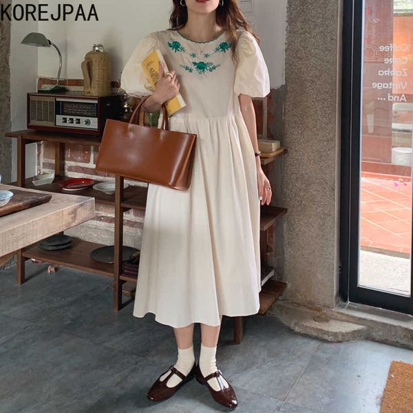 korejpaa women dress summer korea chic ladies fresh round neck lace embroidery ruffled high waist loose puff sleeve vestido 210526, Black;gray
korejpaa women dress summer korea chic ladies fresh round neck lace embroidery ruffled high waist loose puff sleeve vestido 210526, Black;gray