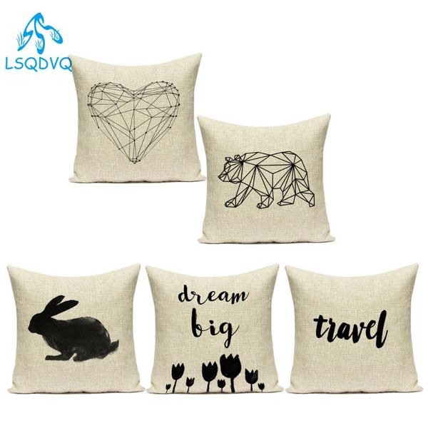 cushion/decorative pillow decorative throw pillows case black white animals elephant geometric square cotton linen cushion cover for living
cushion/decorative pillow decorative throw pillows case black white animals elephant geometric square cotton linen cushion cover for living