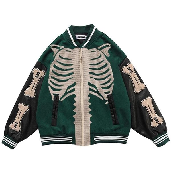men's jackets harajuku stitching fashion youth baseball shirt jacket skull hip-hop streetwear bomber men winter coat, Black;brown
men's jackets harajuku stitching fashion youth baseball shirt jacket skull hip-hop streetwear bomber men winter coat, Black;brown