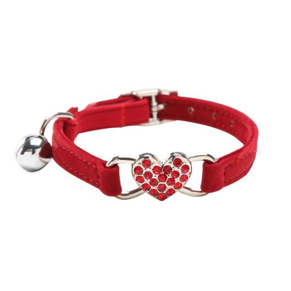 heart charm cat collar dog elastic adjustable safety bell with soft velvet pu leather pet product small dog collar 5 colors
heart charm cat collar dog elastic adjustable safety bell with soft velvet pu leather pet product small dog collar 5 colors
