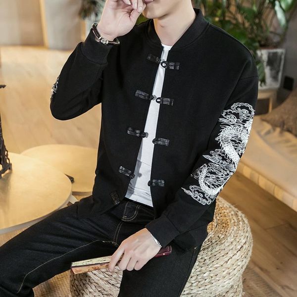 ethnic clothing dragon embroidery black mens buckle baseball jackets for collar chinese style costume oriental bomber, Red
ethnic clothing dragon embroidery black mens buckle baseball jackets for collar chinese style costume oriental bomber, Red
