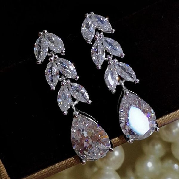 dangle & chandelier fashion female crystal leaf drop earrings silver white zircon boho wedding jewelry long
dangle & chandelier fashion female crystal leaf drop earrings silver white zircon boho wedding jewelry long