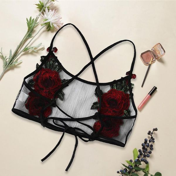 bras women crop embroidery rose soft mesh bra bralette bralet bustier black fashion vintage active accessories, Red;black
bras women crop embroidery rose soft mesh bra bralette bralet bustier black fashion vintage active accessories, Red;black