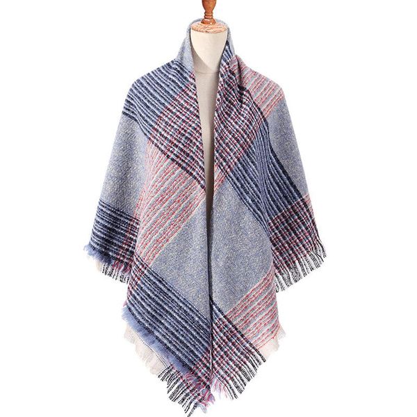 scarves luxury designer knitted spring winter women scarf plaid blanket warm cashmere shawls neck bandana pashmina lady wrap, Blue;gray
scarves luxury designer knitted spring winter women scarf plaid blanket warm cashmere shawls neck bandana pashmina lady wrap, Blue;gray